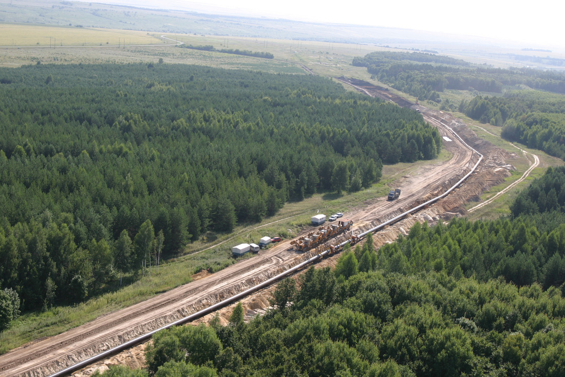Строительство газотранспортной магистрали по Самарской области