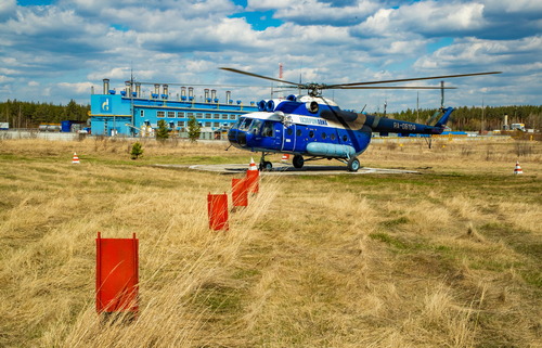 На территории Тольяттинского филиала есть вертолетная площадка, откуда удобно взлетать на маршрут